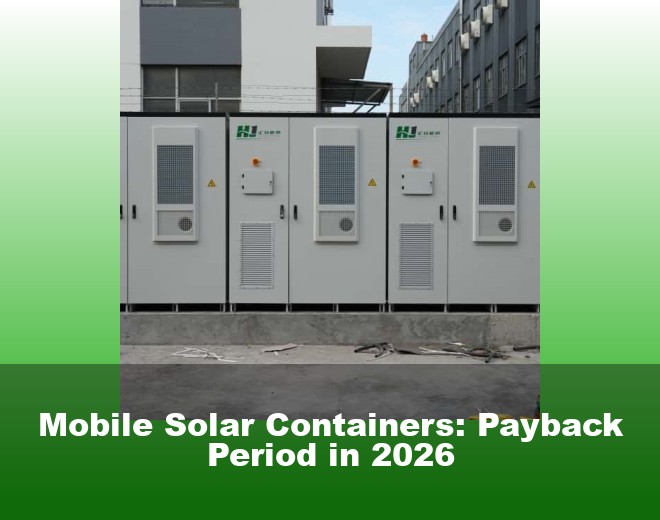 Mobile Solar Containers: Payback Period in 2026